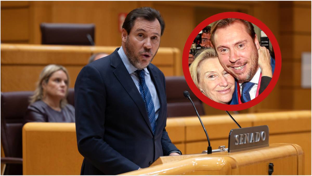 Óscar Puente junto a su madre Carmen Santiago del Barrio