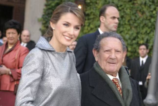 Letizia y su abuelo Francisco Rocasolano
